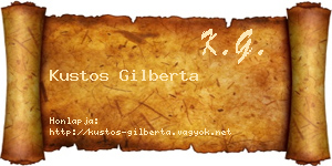 Kustos Gilberta névjegykártya